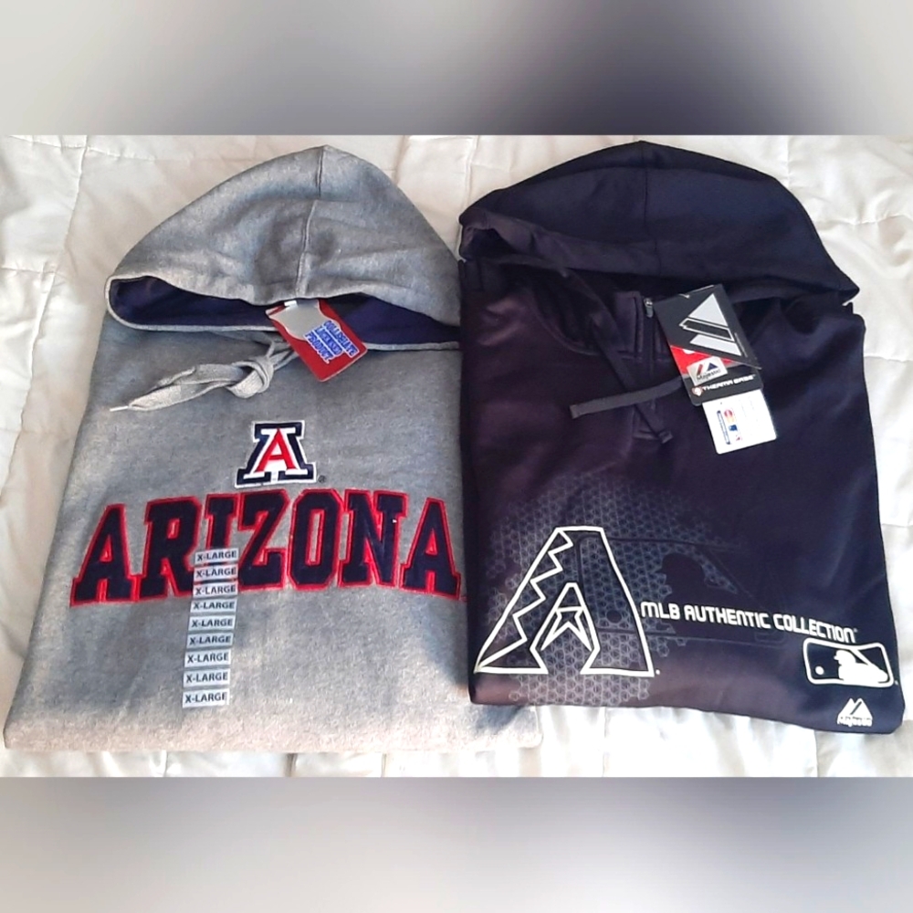Campus Heritage Arizona Wildcats & Diamondbacks Pullover Hoodies Lot of 2 *NWT*